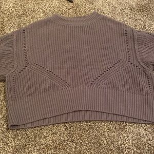 Blue gray knitted sweater